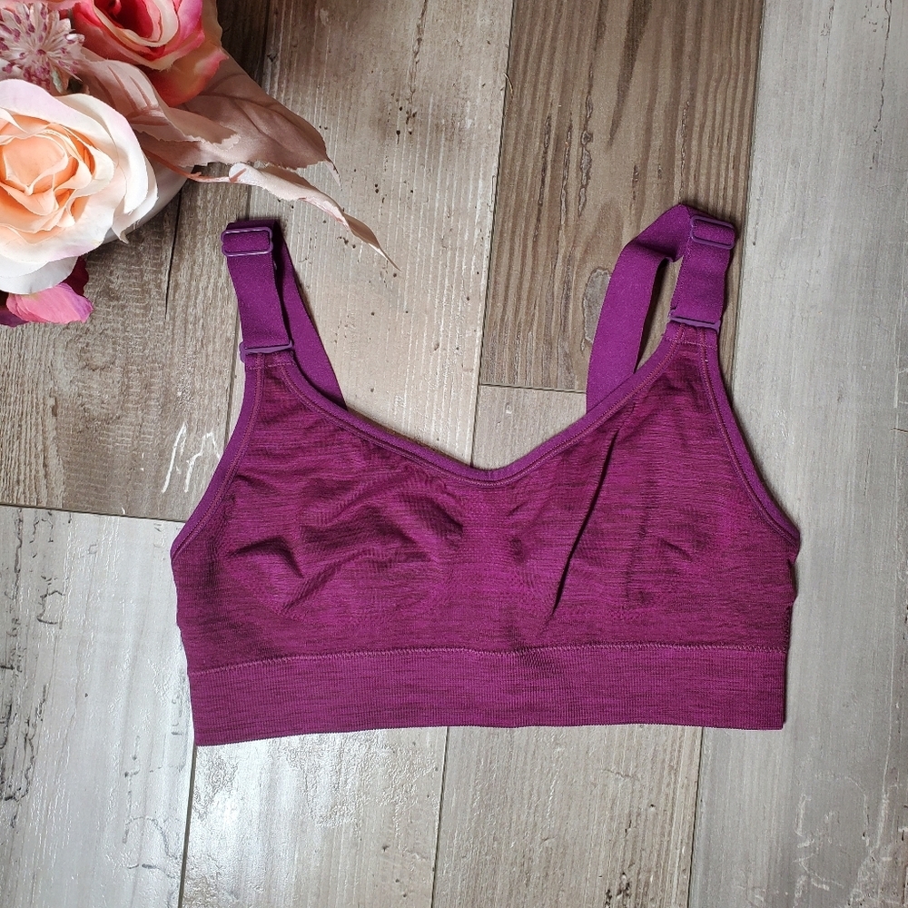 Activ8 Purple Size Medium Adjustable Straps Sports Bra Women's EUC NWOT